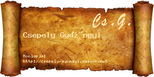 Csepely Gyöngyi névjegykártya