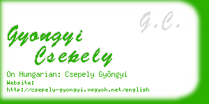 gyongyi csepely business card